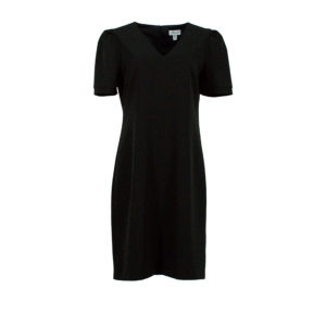 585039_BLK-00 V- Neck Short Sleeved Black Dress