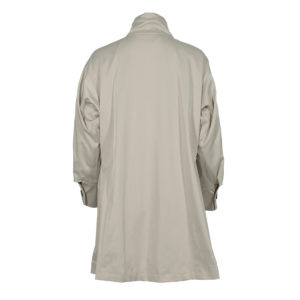 587004-01 High-Necked Beige Trench Coat