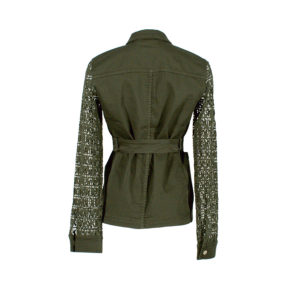 7041030102001-02 Zaza Jacket With Loose-Knitted Sleeves