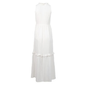 20121058B_WHT-01 Sleeveless Embroidered Maxi White Dress