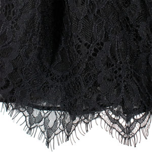 2012001-02 Laced Black Shirt With Transparent Back