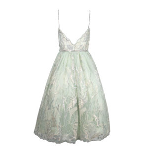 575071-01 Embroidered And Beaded Green Dress