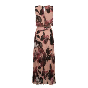 CFC0093812003-01 See-Through Waist Pink Floral Dress