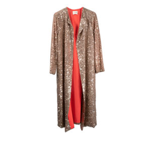 SAASMDZ-00 Open Duster Coat With Micro-Sequinned Detailing