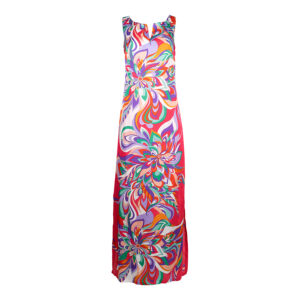 585049-00 Bright Floral V-Neck Maxi Dress