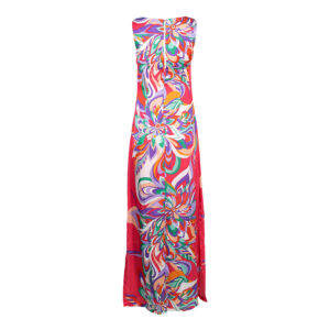 585049-01 Bright Floral V-Neck Maxi Dress