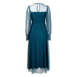 CFC0094240003-01 Blue Tulle Maxi Dress