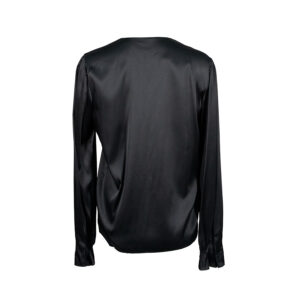 1G1525Y6B1_BLK-01 Renzo Silk Satin Black Shirt