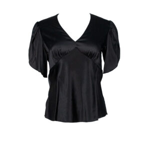 1G1526Y6B1-00 William Silk Satin Black Top