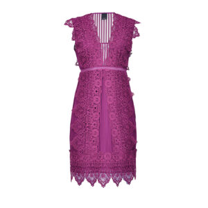 1G159GY6BM-00 Eriberto Macrame Mauve Mini Dress