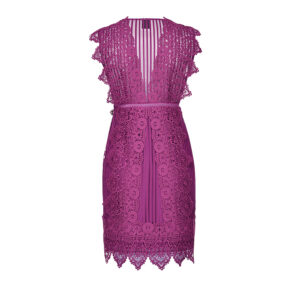 1G159GY6BM-01 Eriberto Macrame Mauve Mini Dress