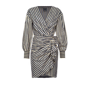 1G15DP8143-00 Cachaca 3 Lurex Stripe Dress