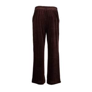 20241053-01 Brown Velvet Loose-fit Pants