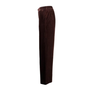 20241053-02 Brown Velvet Loose-fit Pants