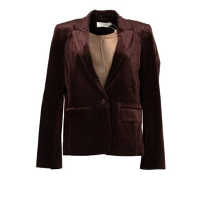 20251054-00 Brown Velvet Tailored Jacket