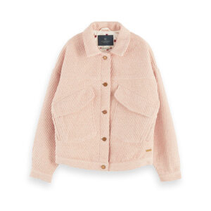 156897-3745-00 Oversized Wool-Mix Pink Trucker Jacket