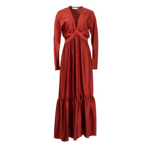 2016038_RED-00 Red Cocktail Satin Dress