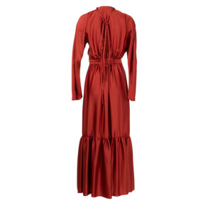 2016038_RED-01 Red Cocktail Satin Dress