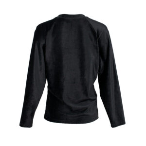 591006_BLK-01 Black Velour Jumper With Buttons