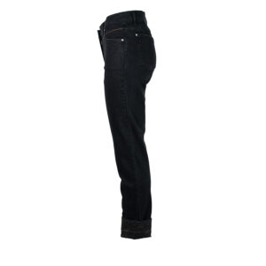 592066-02 Black Jeans With Animal Print Lining