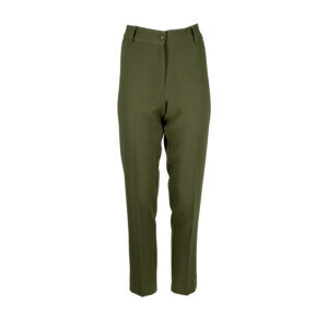 592333_KHK-00 High-Waist Khaki Trousers