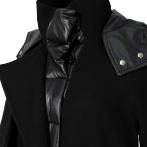 597023-03 Hooded Black Puffy Coat