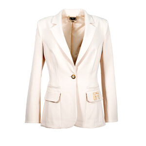 GI94106E2-00 Beige Jacket With Embroidered Logo