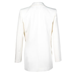 GI94606E2-01 Double-Breasted White Jacket With Buttons