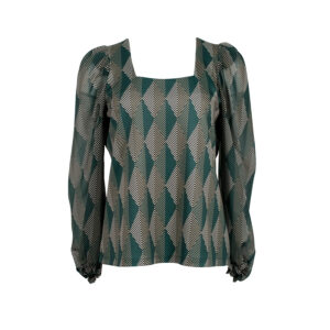 591025-00 Chevron Pattern Green Shirt