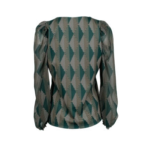 591025-01 Chevron Pattern Green Shirt