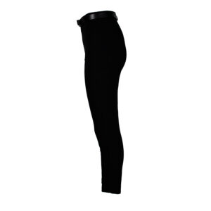 592054-02 Two-Zipper Black Pants With Belt