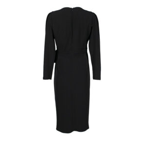 595036_BLK-01 Wrap-Around Black Midi Dress