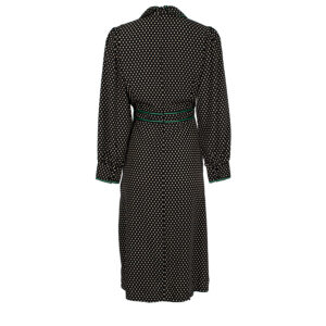 595042-01 Black Polka-Dot Shirt Dress