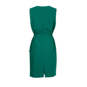 595053-01 Green Draped V-Neck Dress