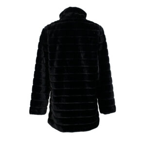 597015_BLK-01 Faux-Fur Quilted Black Coat