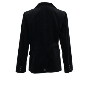 7046109602004-01 Tequila Black Single-Breasted Velour Jacket