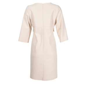 212020_BEJ-01 Beige Midi Dress With Buttons