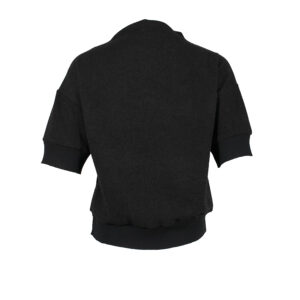 220-307-01 Short-Sleeved Black Sweater With Sequins