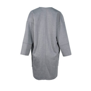 221520-01 Oversized Buttonless Grey Jacket