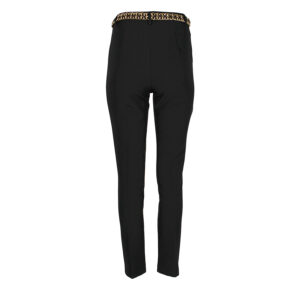 CFC0099454003-01 Black Pants With Gold Chain Belt