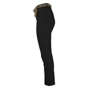 CFC0099454003-02 Black Pants With Gold Chain Belt