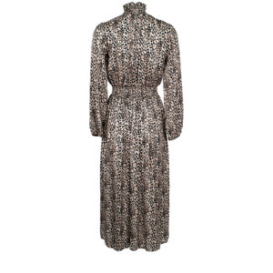 CFC0099591003-01 High-Collar Animal Print Long Dress