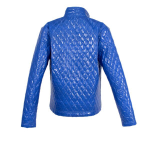 MP21350-01 Buttonless Quilted Blue Jacket