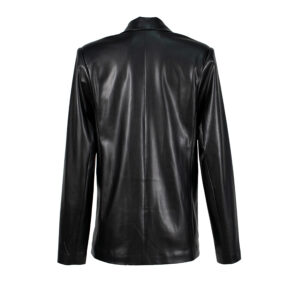 SD21559-01 Faux-Leather Black Jacket