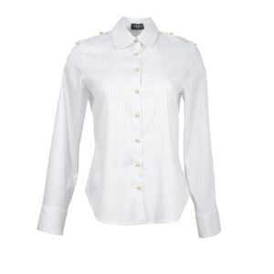 220-400-00 Basic White Striped Shirt