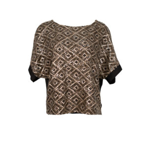 538100-00 Loose-Fit Gold Shirt With Sequins