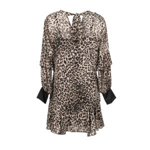 575087-01 Animal Print Ruffled Dress