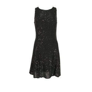 555153-00 Black Sequinned Mini Dress