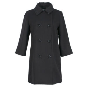 7086070602004-00 Gino Double-Breasted Black Coat