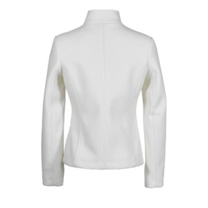 CFC0096600003-01 High-Collar White Zip-Up Jacket